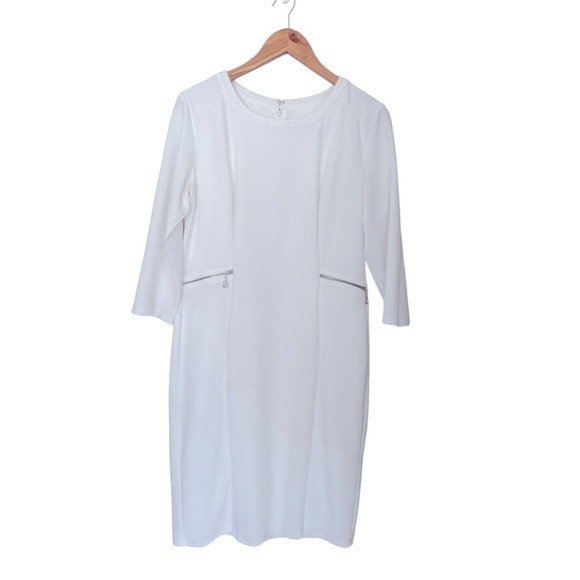 New York & Company Dresses & Skirts - New York & Company white midi dress size Large